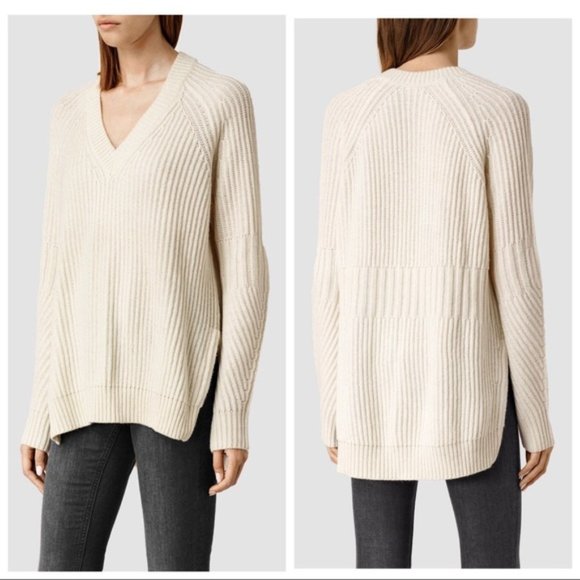 All Saints Riva Jumper in Cream - Picture 2 of 10